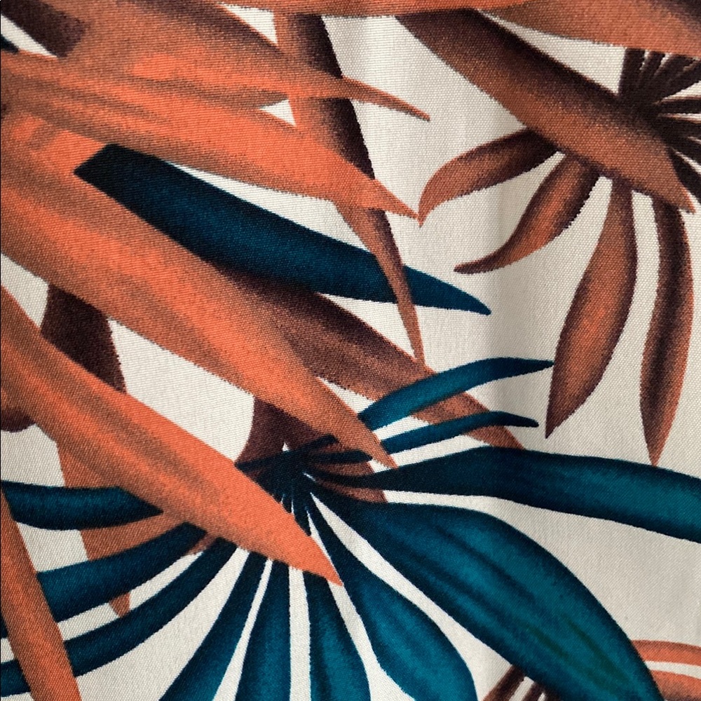Tropical Leaf Print Kimono with Tassels - Picture 6 of 6